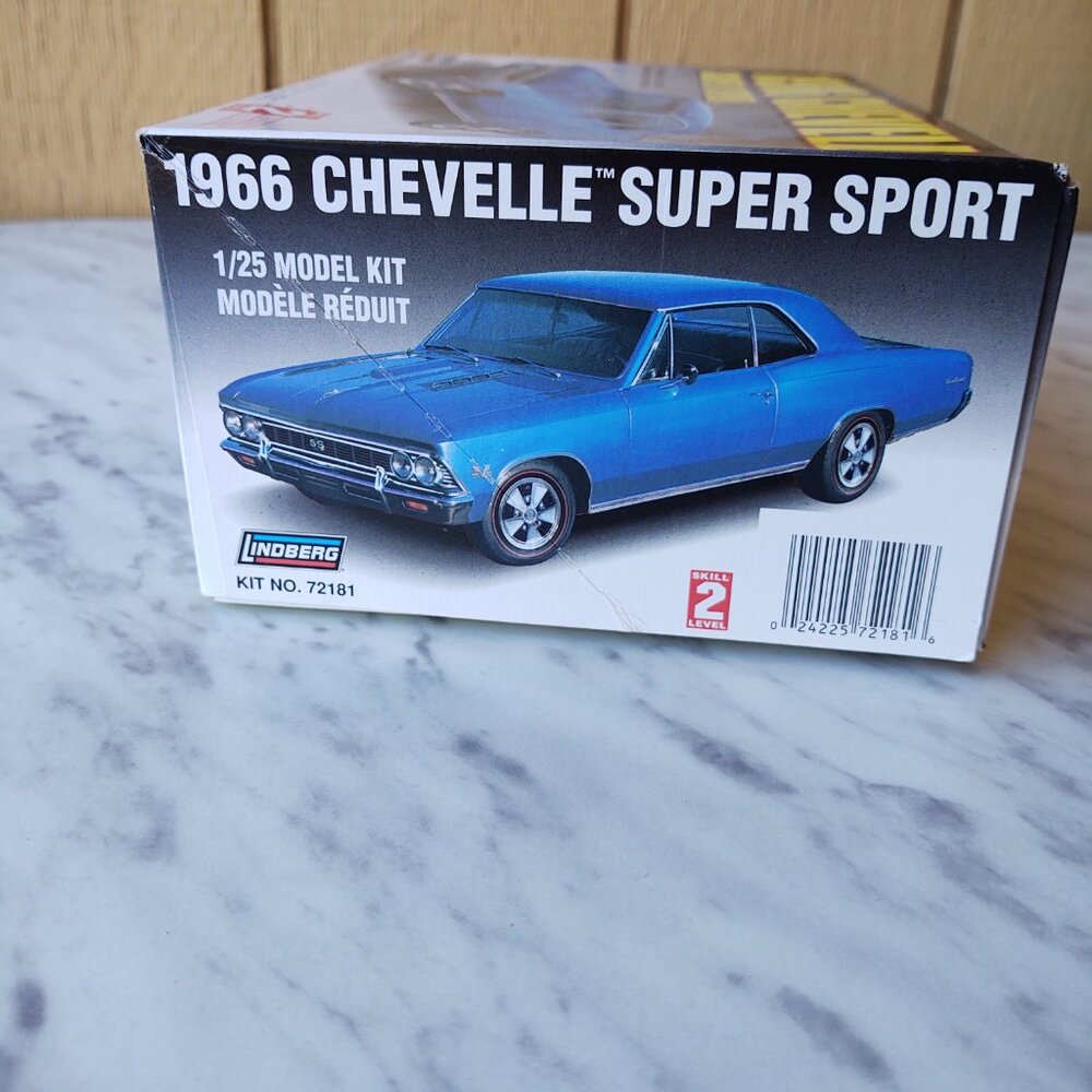 1966 SUPER SPORT CHEVELLE 1/25 MODEL KIT 1998 LINDBERG SCALE MODEL 72181 - Picture 10 of 10